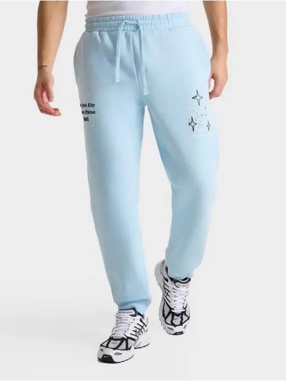 Supply & Demand Vito Jogger Pants Men’s Medium Blue Graphic Fleece Sweatpants